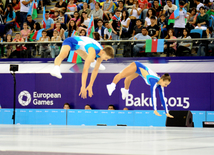 Avropa Oyunlarında aerobika gimnastikası üzrə qarışıq cütlüklərin təsnifat yarışları. Bakı, Azərbaycan, 17 iyun 2015 